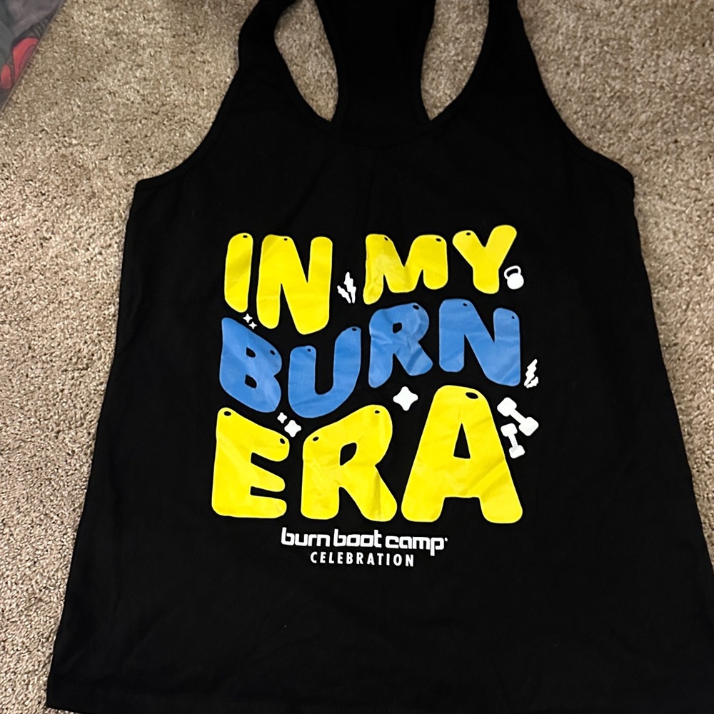 Black Tank Top with Bold Graphic Print